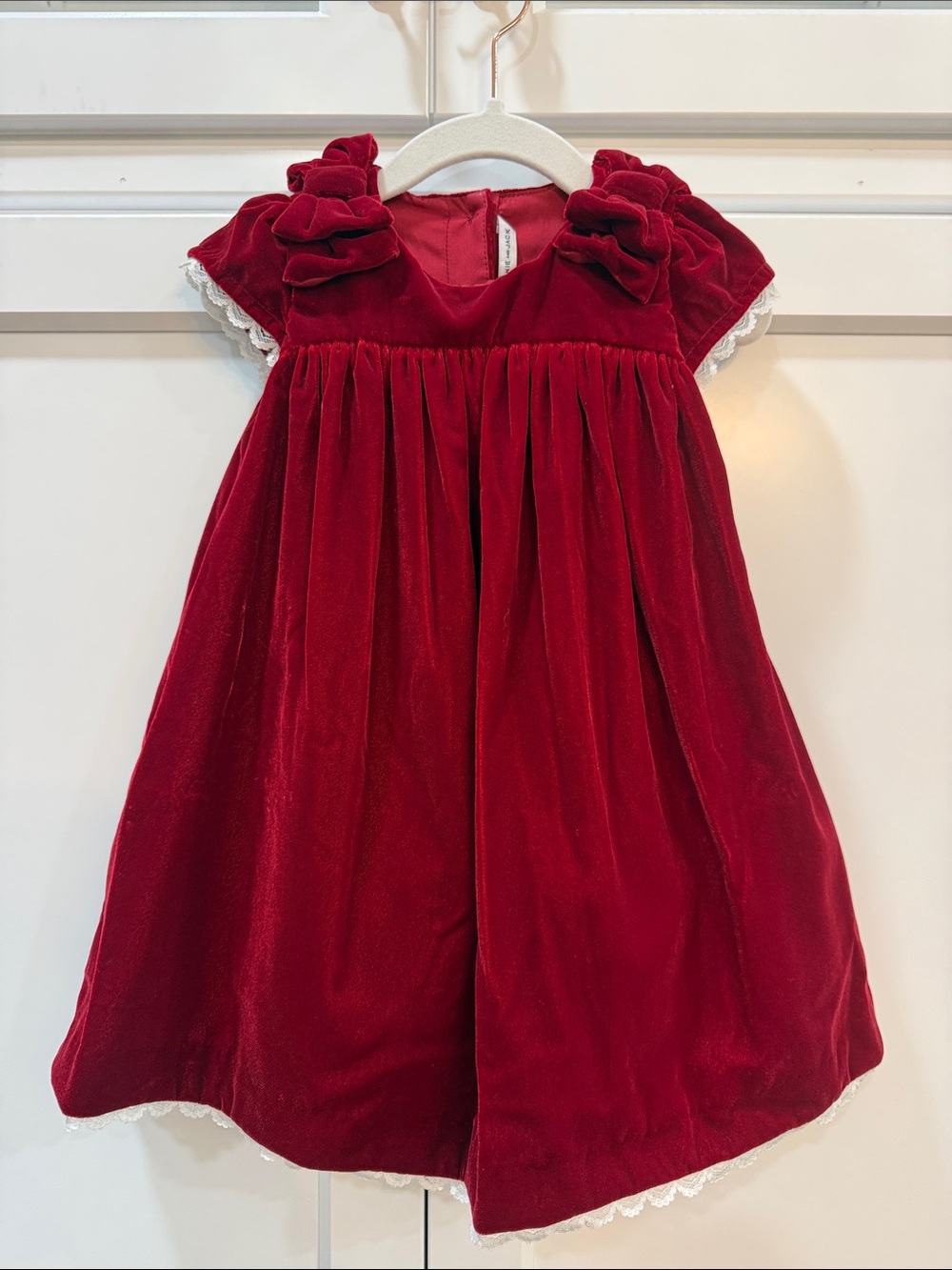 Janie and Jack Velvet Holiday Dress Red